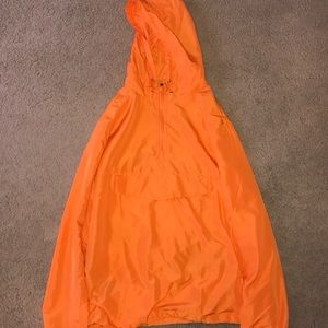 Mens Orange Windbreaker (Size Medium)